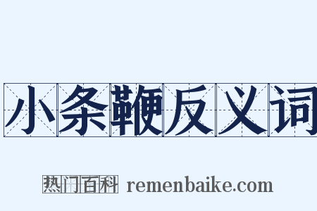 小条鞭反义词是什么意思的图片